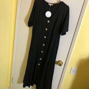 Black buttoned Dress